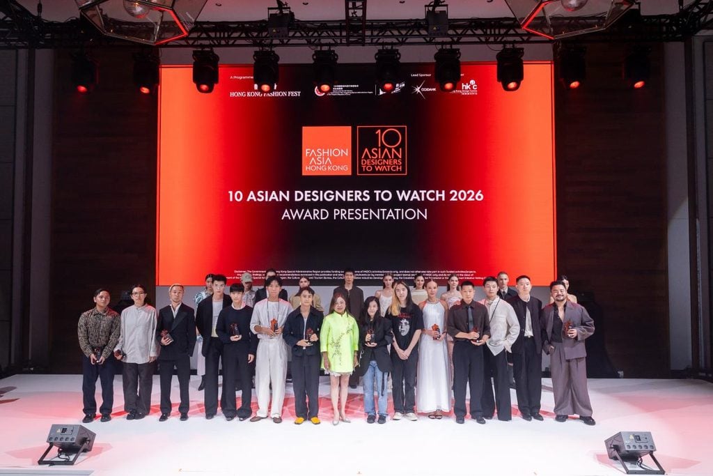 Winners of 10 Asian Designers To Watch 2026 at the award presentation ceremony at Rosewood Hong Kong.