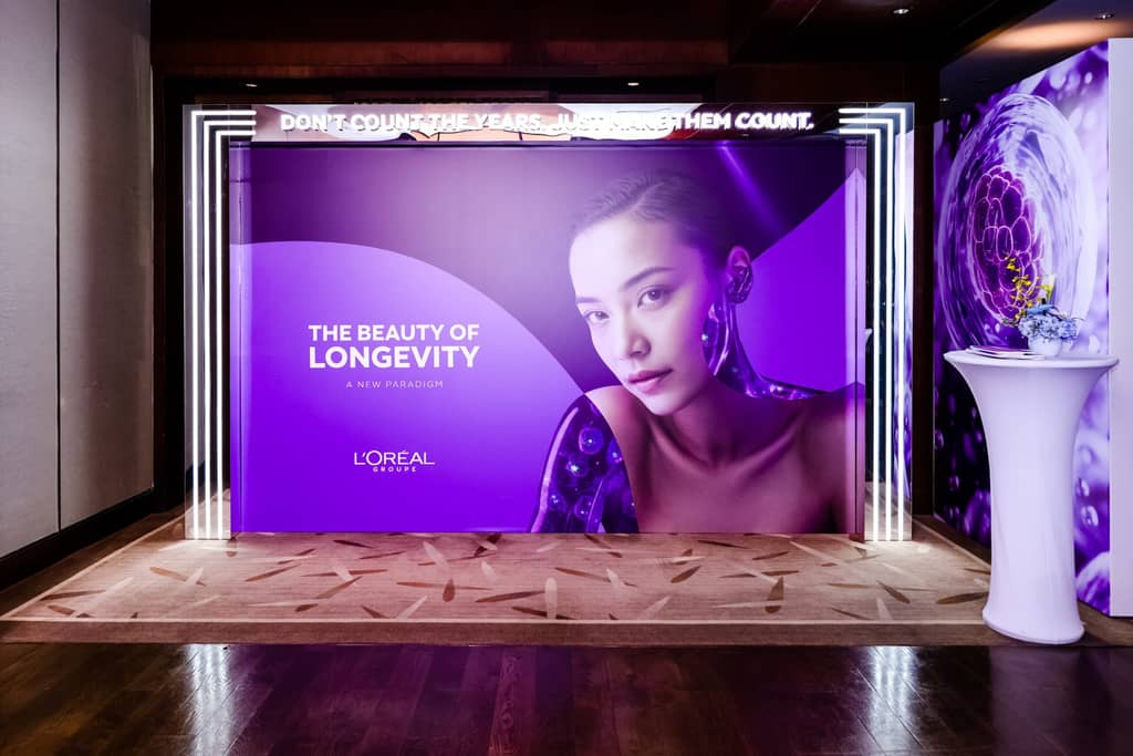 Scene from L'Oréal China “The Beauty of Longevity” concept launch event. Image: L'Oréal Group