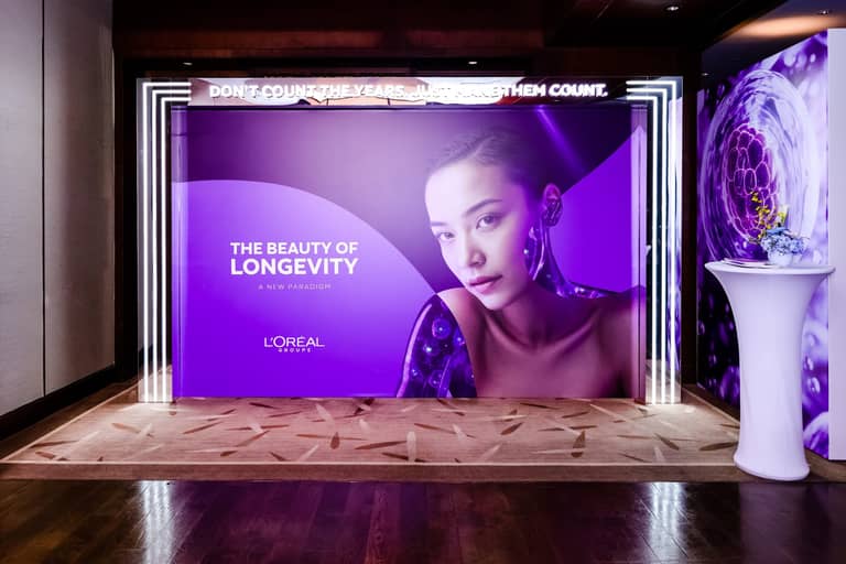 Scene from L'Oréal China “The Beauty of Longevity” concept launch event. Image: L'Oréal Group